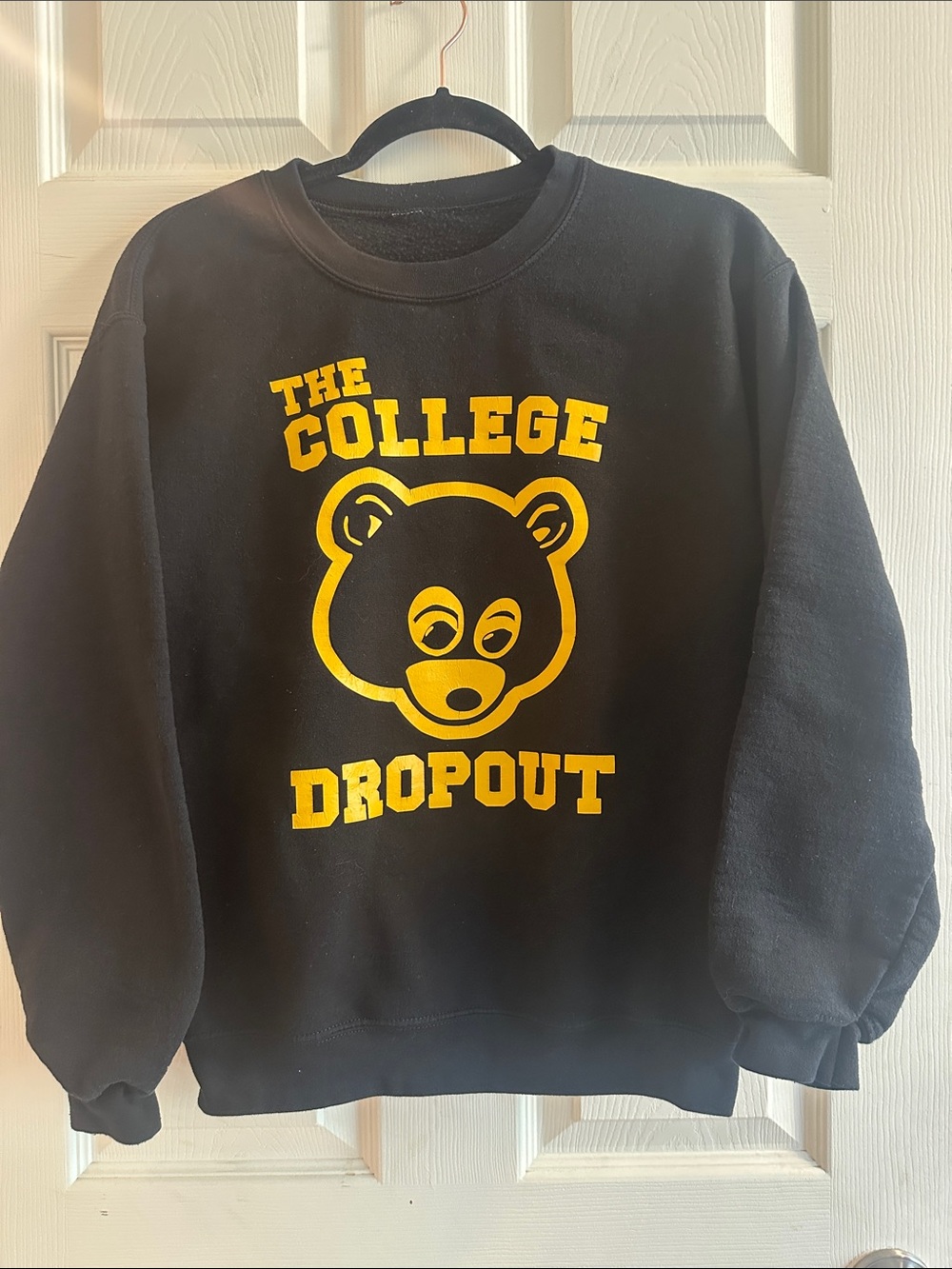 Black 'The College Dropout' Bear Graphic Sweatshirt